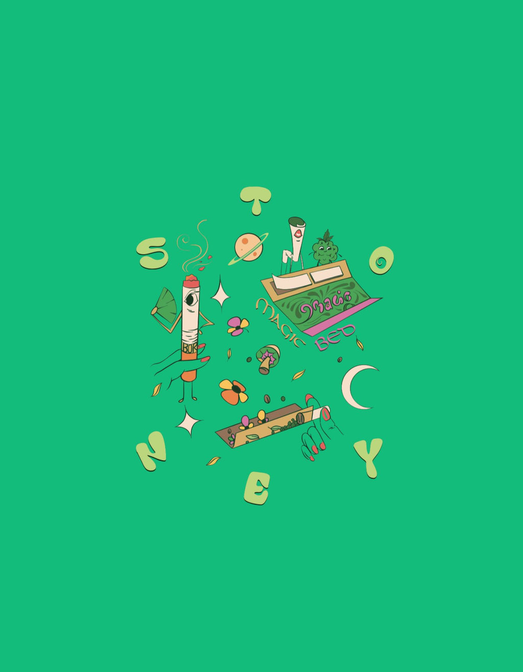 Zero Hour Green “Success & Stoney” Oversized T-Shirt