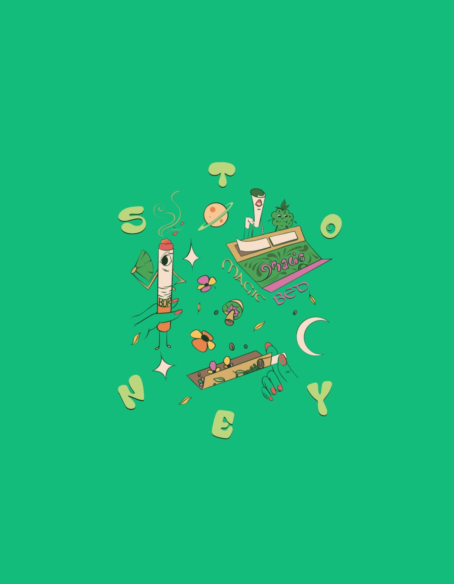 Zero Hour Green “Success & Stoney” Oversized T-Shirt