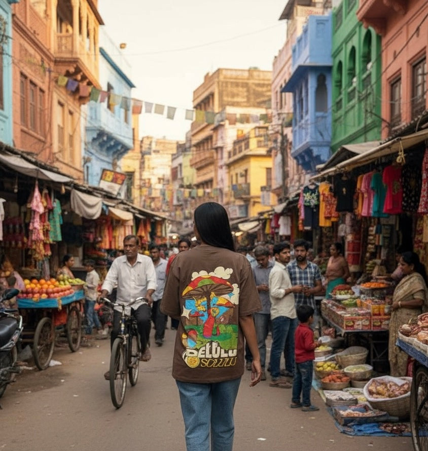 Zero Hour Brown Oversized T-Shirt