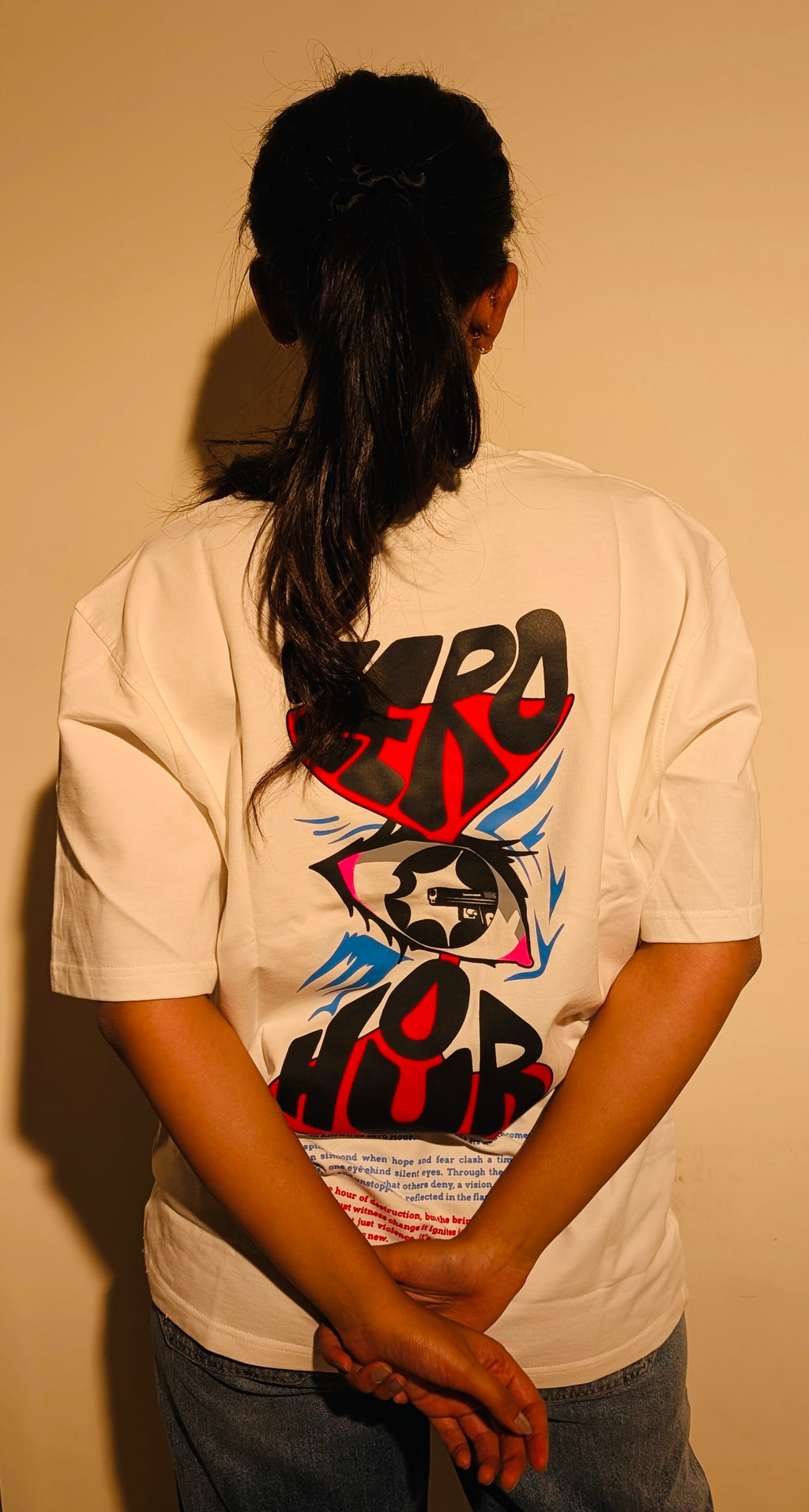 Zero Hour White Oversized T-Shirt