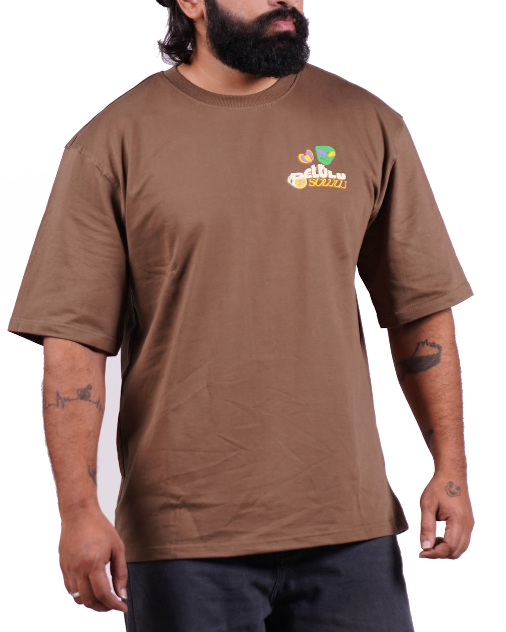 Zero Hour Brown Oversized T-Shirt