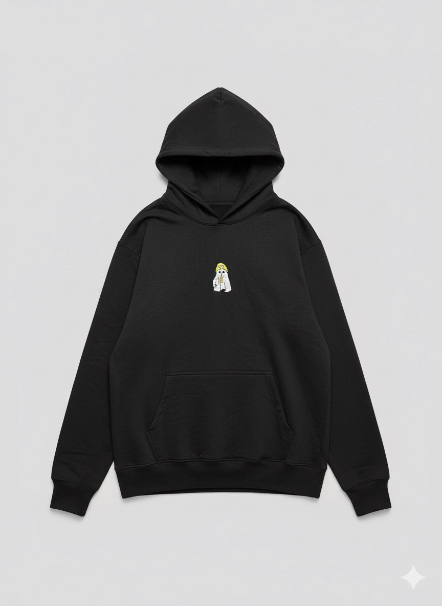 ZERO HOUR Black Hoodie Embroidery