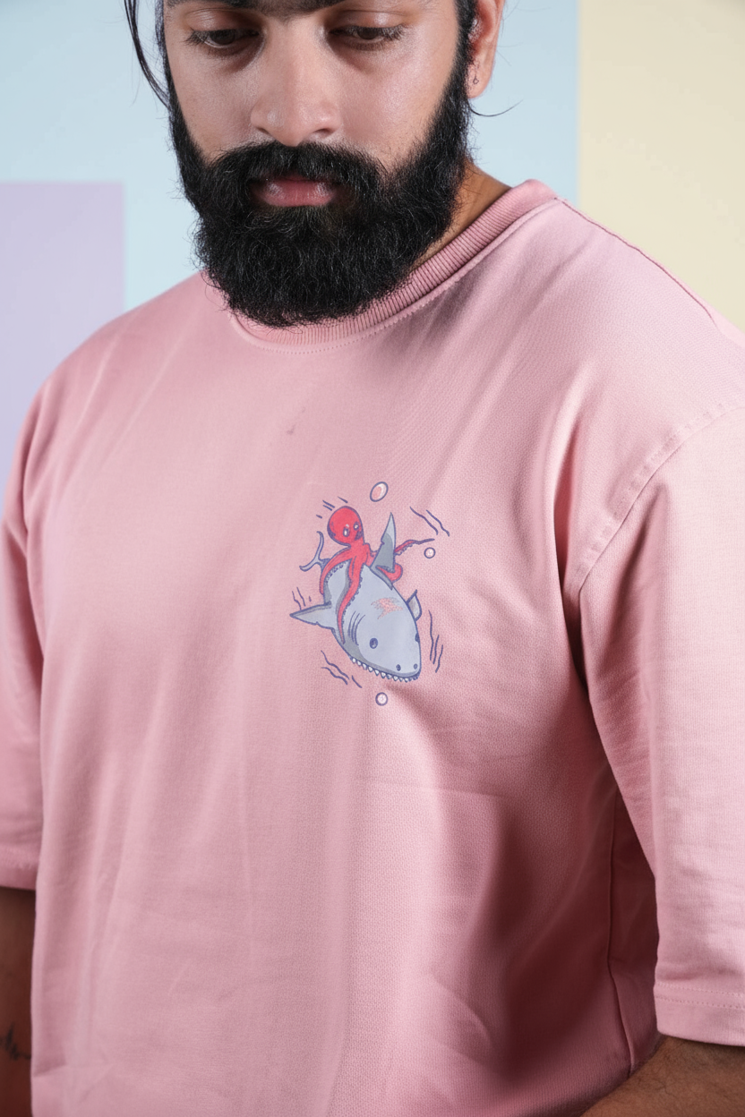 Zero Hour Peach Oversized T-Shirt