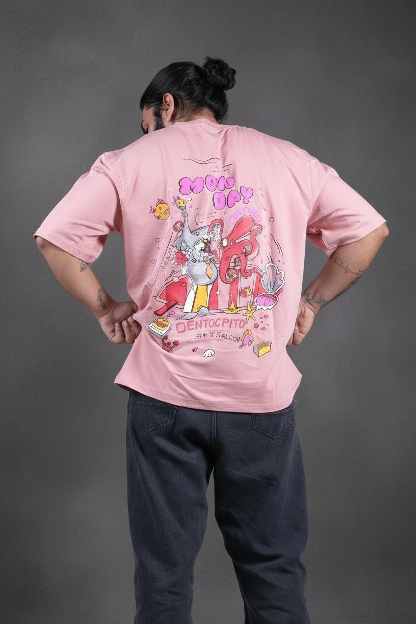 Zero Hour Peach Oversized T-Shirt