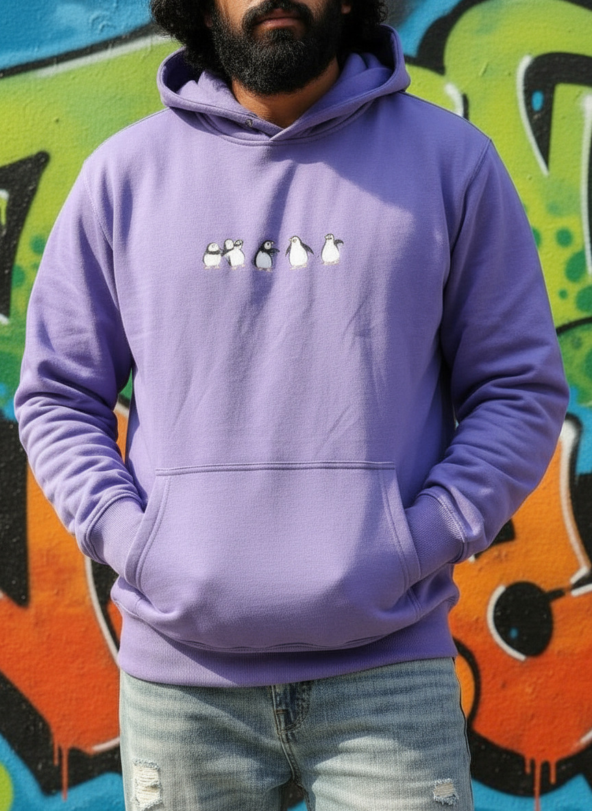 ZERO HOUR Purple Hoodie Embroidery